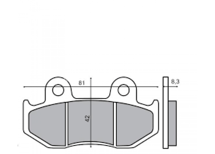 Placute frana (Sinter) Honda SH 125-150 '00-'05 BIFA